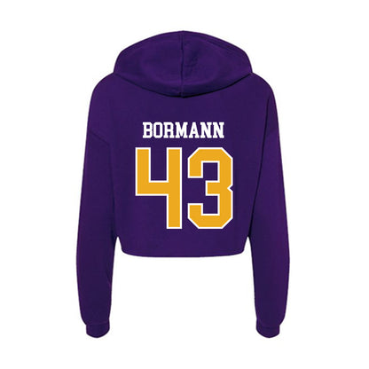 Northern Iowa - NCAA Football : Michael Bormann - Women's Crop Fleece Hoodie-1