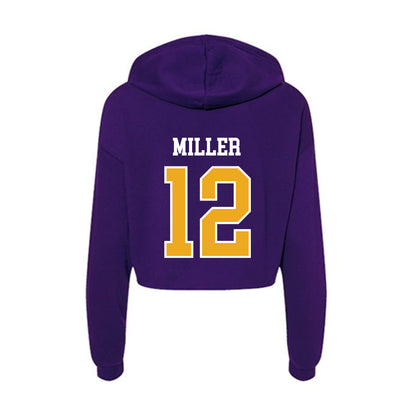 Northern Iowa - NCAA Men's Basketball : Charlie Miller - Women's Crop Fleece Hoodie-1