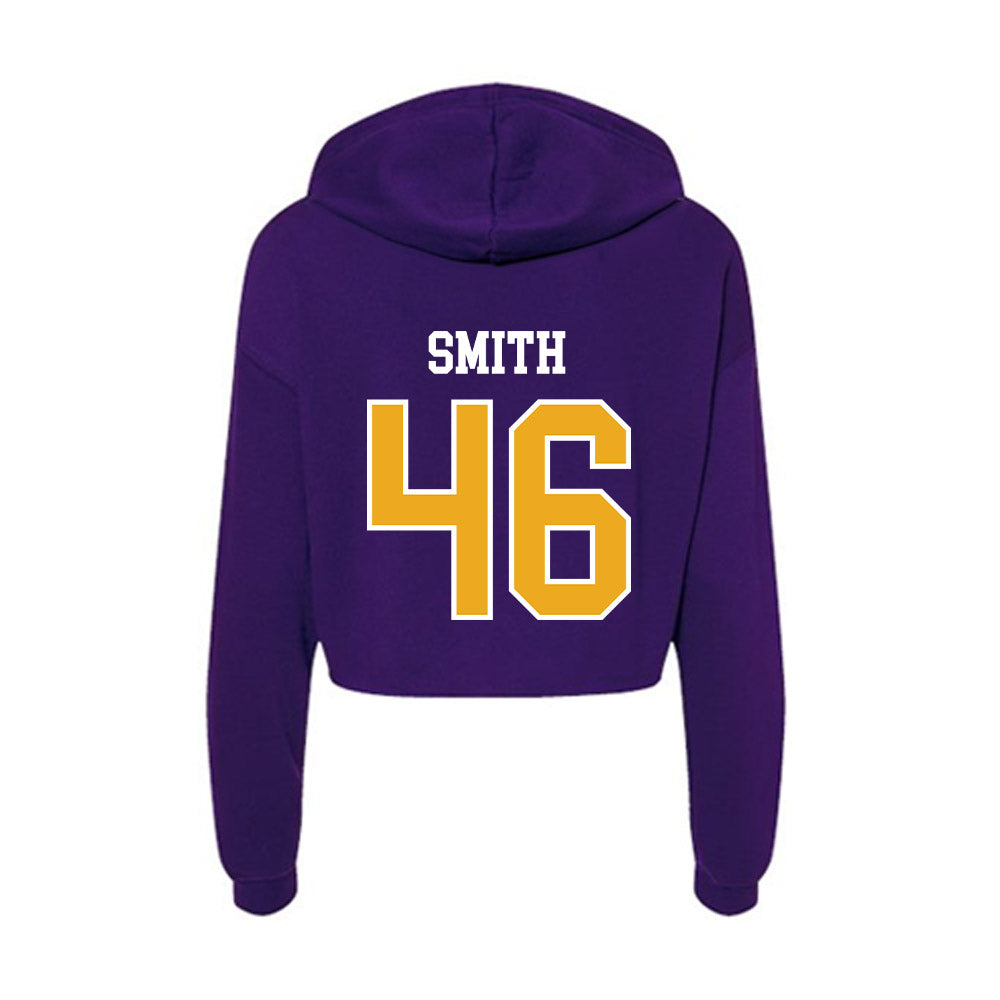 Northern Iowa - NCAA Football : Cedar Smith - Women's Crop Fleece Hooded Sweatshirt-1