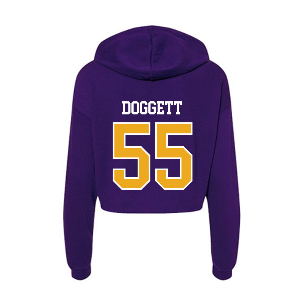 Northern Iowa - NCAA Football : Tate Doggett - Women's Crop Fleece Hooded Sweatshirt-1