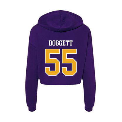 Northern Iowa - NCAA Football : Tate Doggett - Women's Crop Fleece Hooded Sweatshirt-1