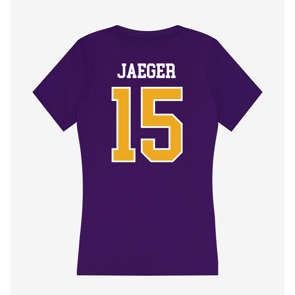 Northern Iowa - NCAA Women's Basketball : Elise Jaeger - Women's V-Neck T-Shirt-1