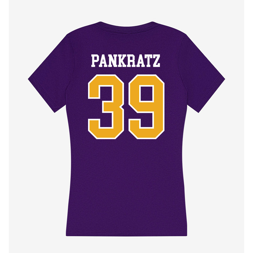 Northern Iowa - NCAA Football : Blake Pankratz - Women's V-Neck T-Shirt-1