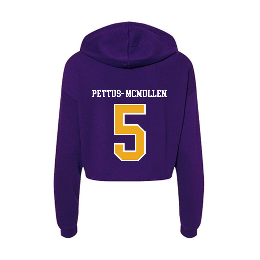 Northern Iowa - NCAA Football : Jaylen Pettus- McMullen - Women's Crop Fleece Hooded Sweatshirt-1