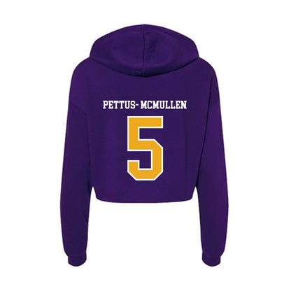 Northern Iowa - NCAA Football : Jaylen Pettus- McMullen - Women's Crop Fleece Hooded Sweatshirt-1