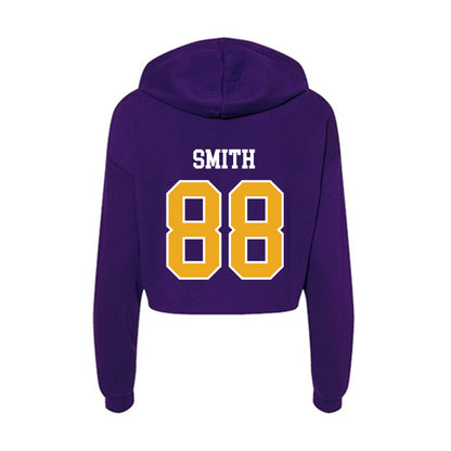Northern Iowa - NCAA Football : Cedar Smith - Women's Crop Fleece Hoodie-1