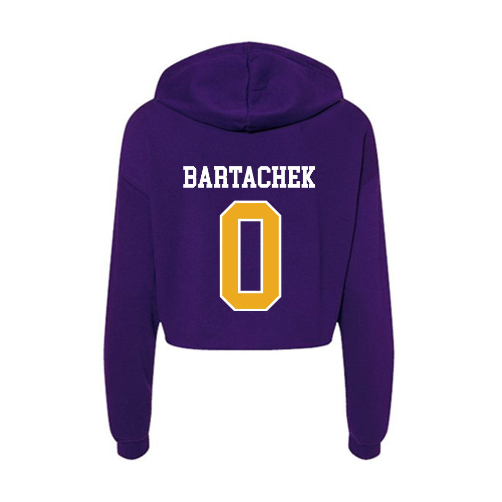 Northern Iowa - NCAA Football : Max Bartachek - Women's Crop Fleece Hoodie-1