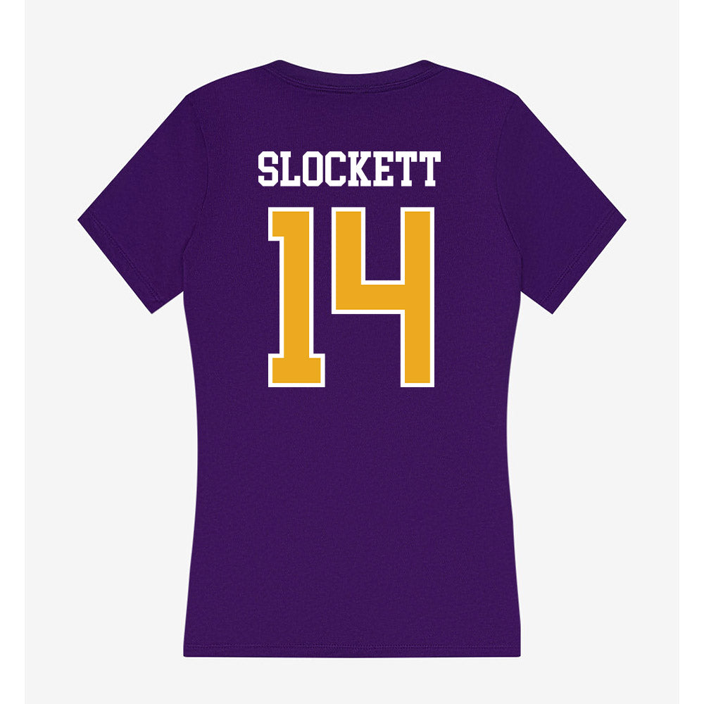 Northern Iowa - NCAA Softball : Brynlee Slockett - Women's V-Neck T-Shirt-1