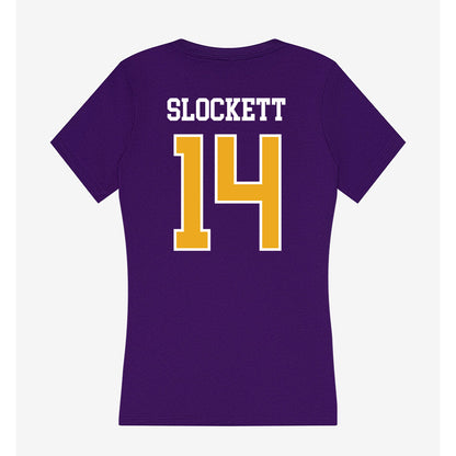 Northern Iowa - NCAA Softball : Brynlee Slockett - Women's V-Neck T-Shirt-1