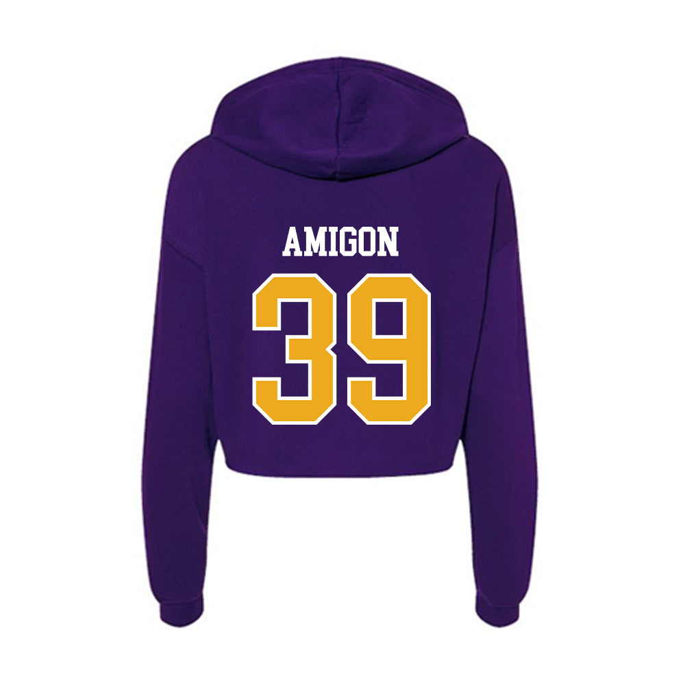 Northern Iowa - NCAA Football : Kaden Amigon - Women's Crop Fleece Hoodie-1