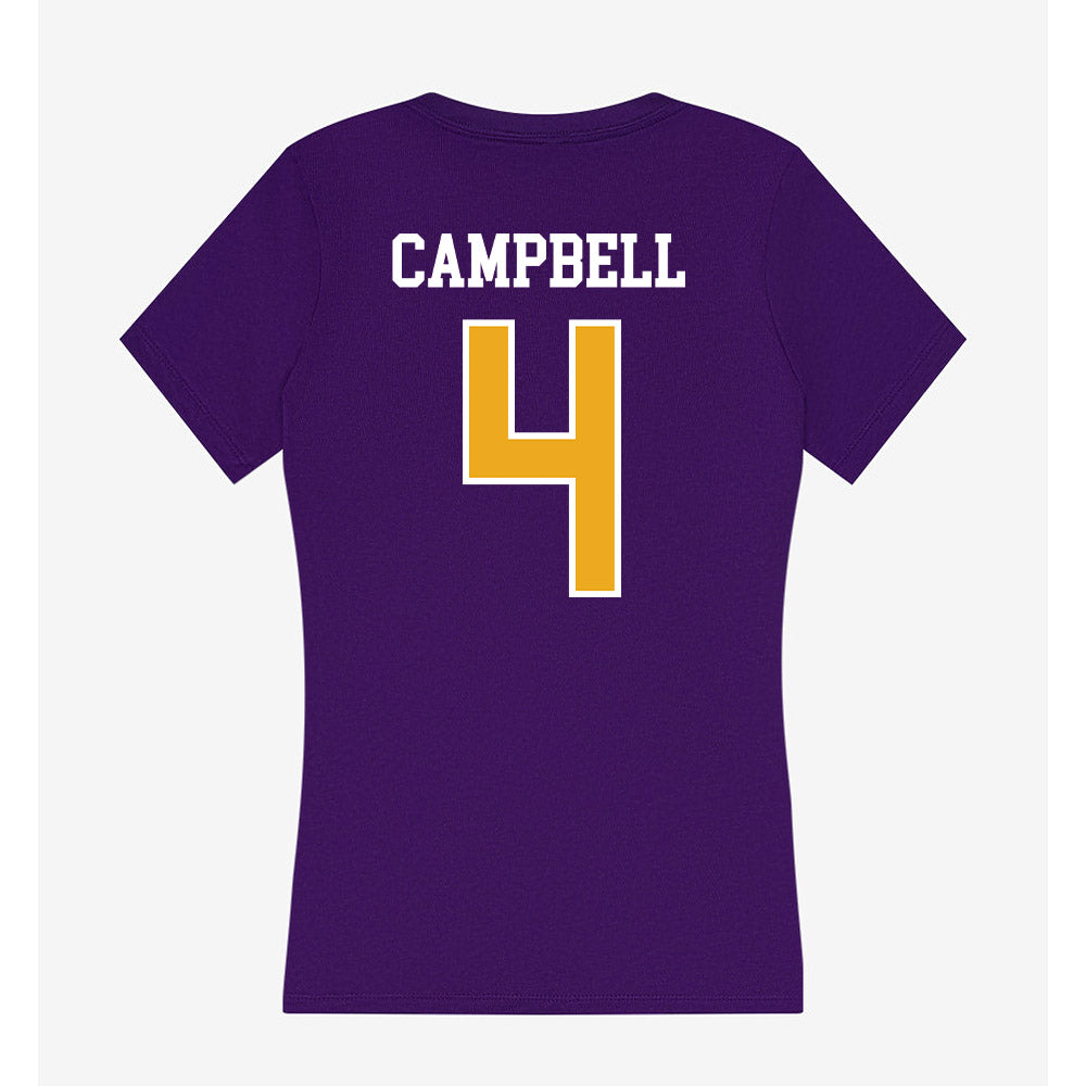 Northern Iowa - NCAA Men's Basketball : Trey Campbell - Women's V-Neck T-Shirt-1
