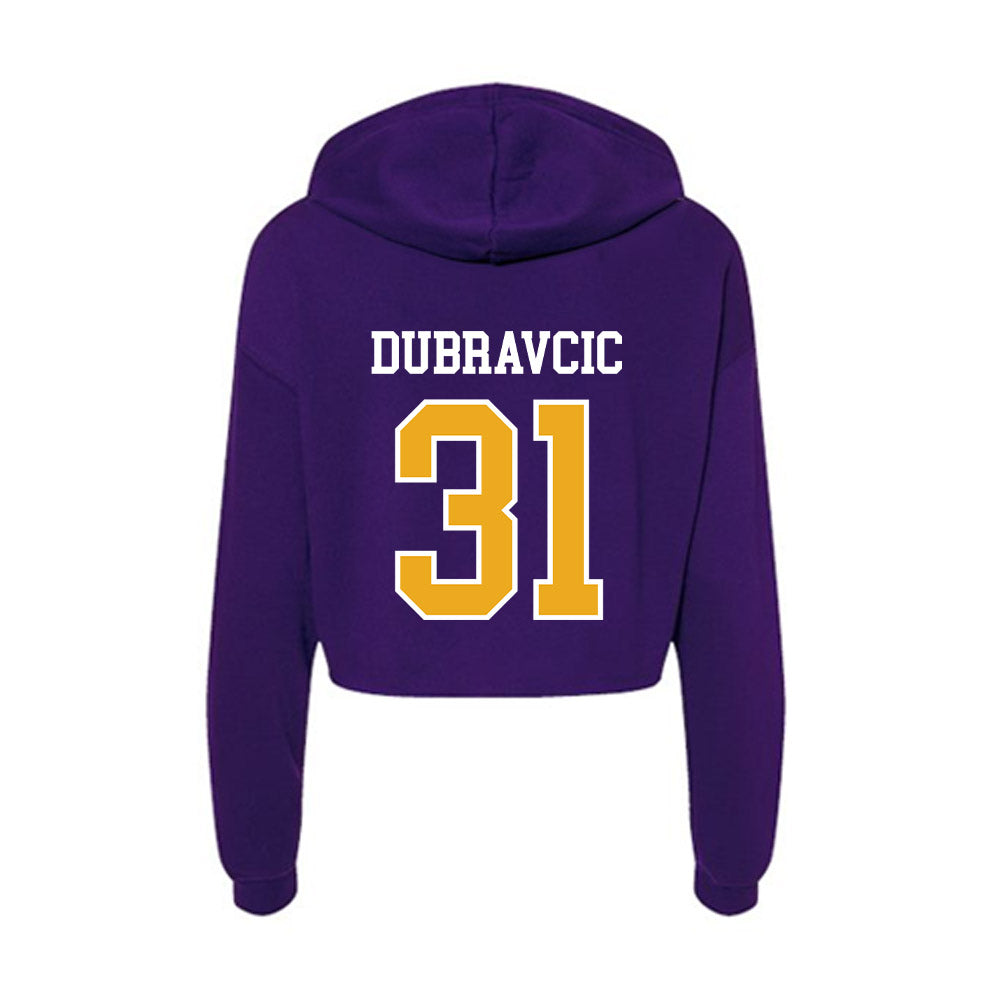 Northern Iowa - NCAA Men's Basketball : Marino Dubravcic - Women's Crop Fleece Hoodie-1