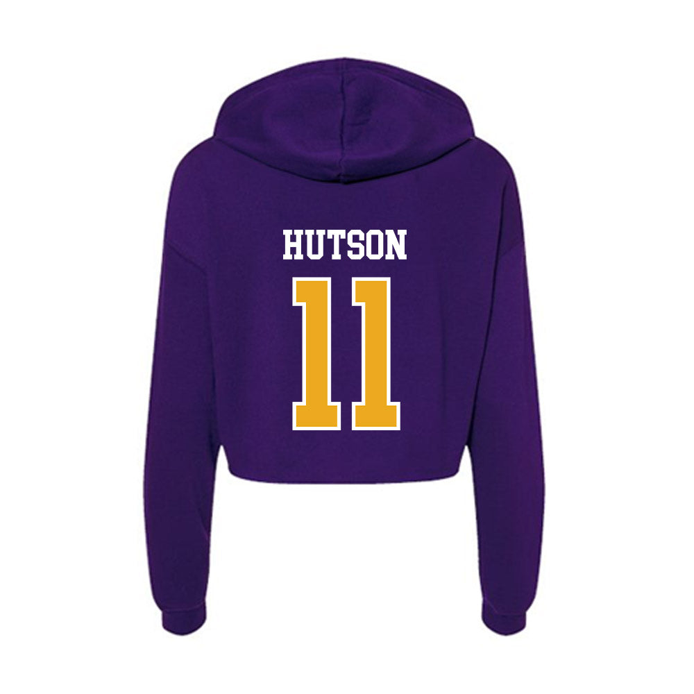 Northern Iowa - NCAA Men's Basketball : Jacob Hutson - Women's Crop Fleece Hoodie-1