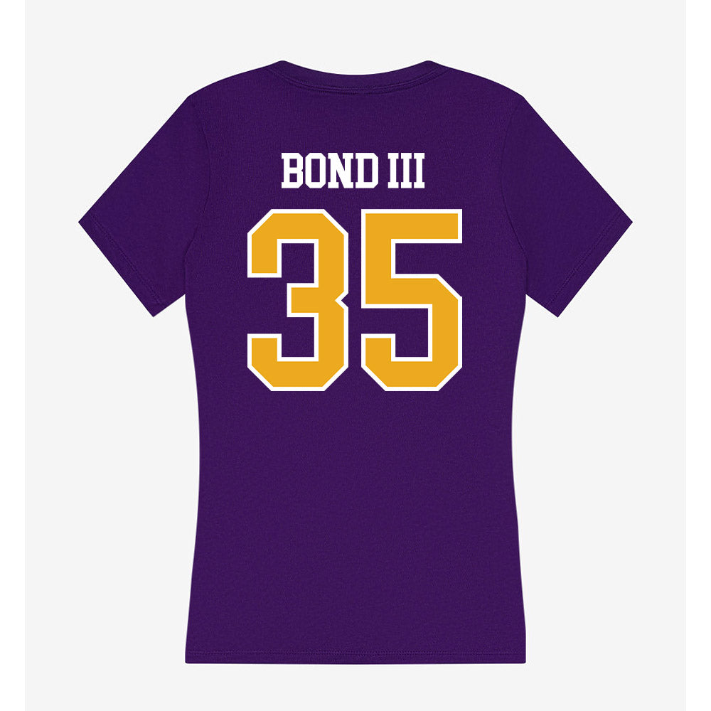 Northern Iowa - NCAA Men's Basketball : Leon Bond III - Women's V-Neck T-Shirt-1