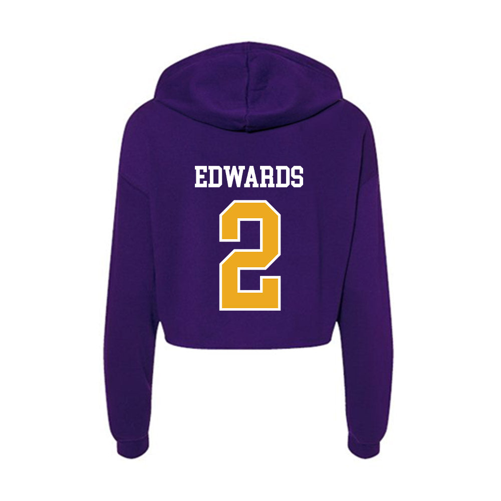 Northern Iowa - NCAA Football : Tye Edwards - Women's Crop Fleece Hoodie-1
