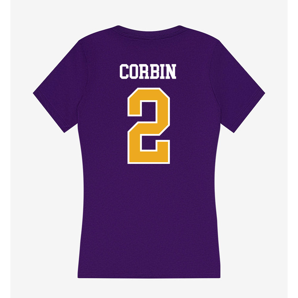 Northern Iowa - NCAA Women's Basketball : Kaylee Corbin - Women's V-Neck T-Shirt-1