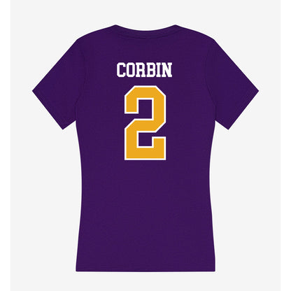 Northern Iowa - NCAA Women's Basketball : Kaylee Corbin - Women's V-Neck T-Shirt-1
