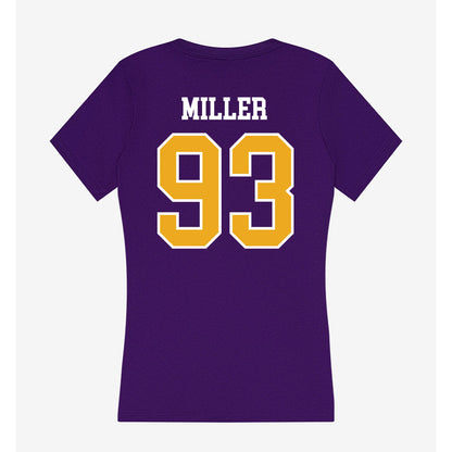 Northern Iowa - NCAA Football : Aidan Miller - Women's V-Neck T-Shirt-1