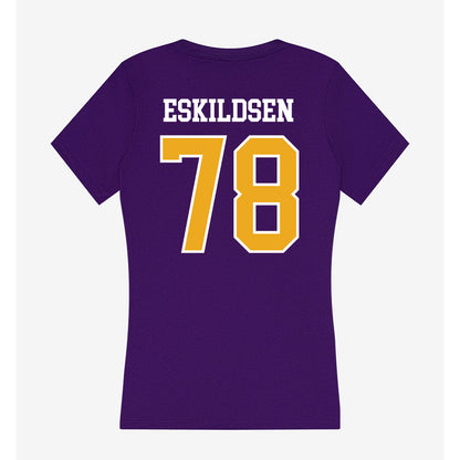 Northern Iowa - NCAA Football : Colby Eskildsen - Women's V-Neck T-Shirt-1