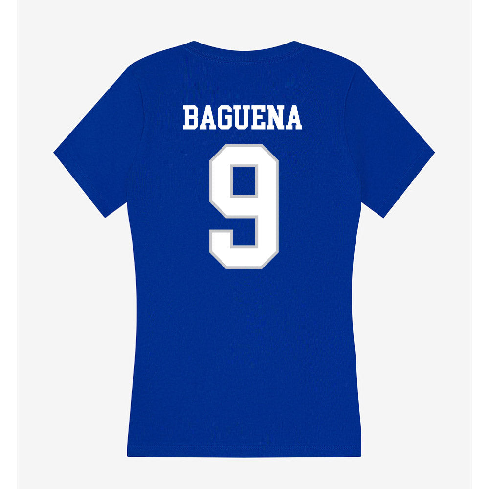 UNC Asheville - NCAA Men's Soccer : Sergio Baguena - Women's V-Neck T-Shirt-1