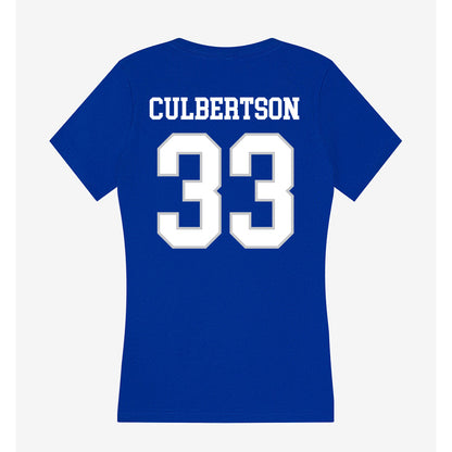 UNC Asheville - NCAA Men's Soccer : Dylan Culbertson - Women's V-Neck T-Shirt-1