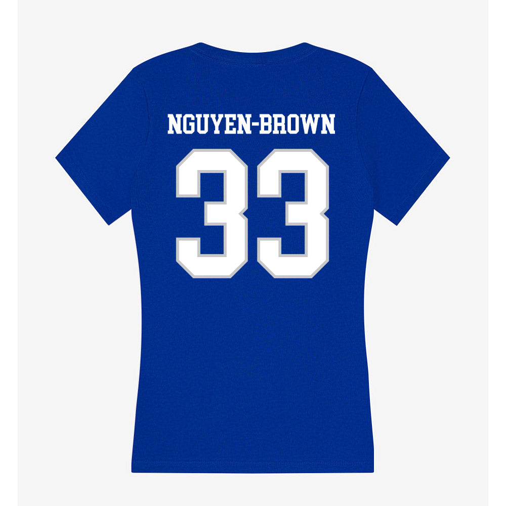 UNC Asheville - NCAA Baseball : Daylinh Nguyen-Brown - Women's V-Neck T-Shirt-1