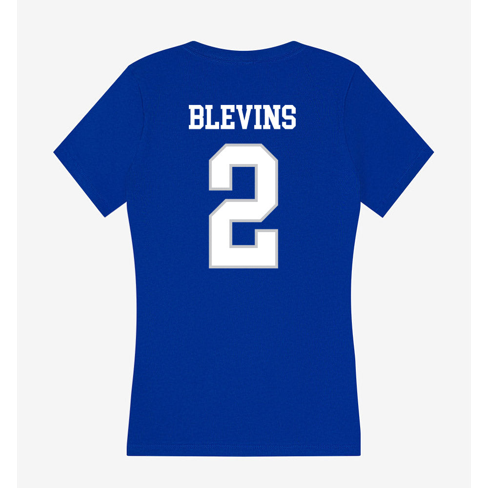 UNC Asheville - NCAA Women's Volleyball : Jessy Blevins - Women's V-Neck T-Shirt-1