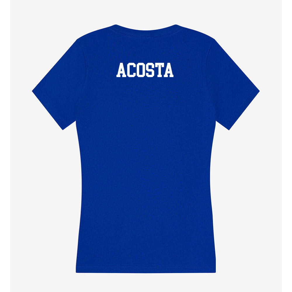 UNC Asheville - NCAA Men's Track & Field : Ethan Acosta - Women's V-Neck T-Shirt-1