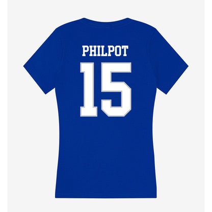 UNC Asheville - NCAA Women's Volleyball : Olivia Philpot - Women's V-Neck T-Shirt-1