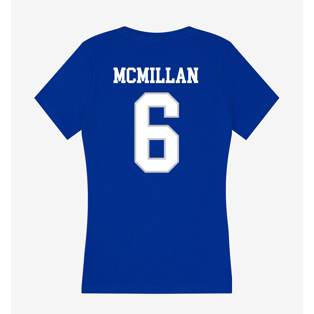UNC Asheville - NCAA Women's Basketball : Kristen McMillan - Women's V-Neck T-Shirt-1