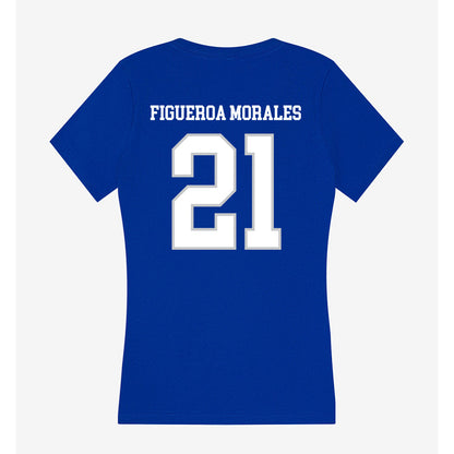 UNC Asheville - NCAA Men's Soccer : Emilio Figueroa Morales - Women's V-Neck T-Shirt-1