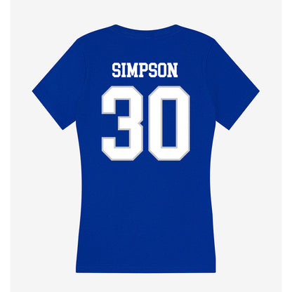 UNC Asheville - NCAA Women's Soccer : Olivia Simpson - Women's V-Neck T-Shirt-1