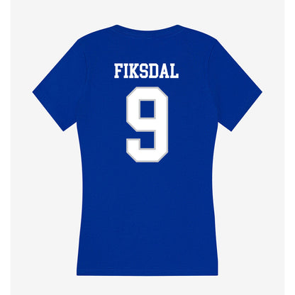UNC Asheville - NCAA Men's Soccer : Brede Fiksdal - Women's V-Neck T-Shirt-1