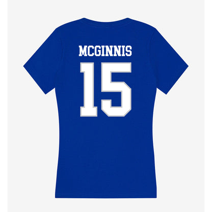 UNC Asheville - NCAA Baseball : Coleman McGinnis - Women's V-Neck T-Shirt-1