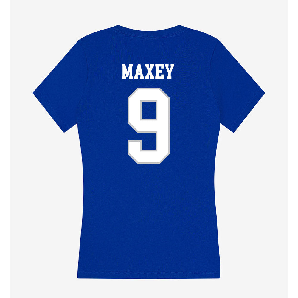 UNC Asheville - NCAA Women's Basketball : Dyanna Maxey - Women's V-Neck T-Shirt-1