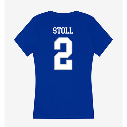 UNC Asheville - NCAA Women's Soccer : Campbell Stoll - Women's V-Neck T-Shirt-1