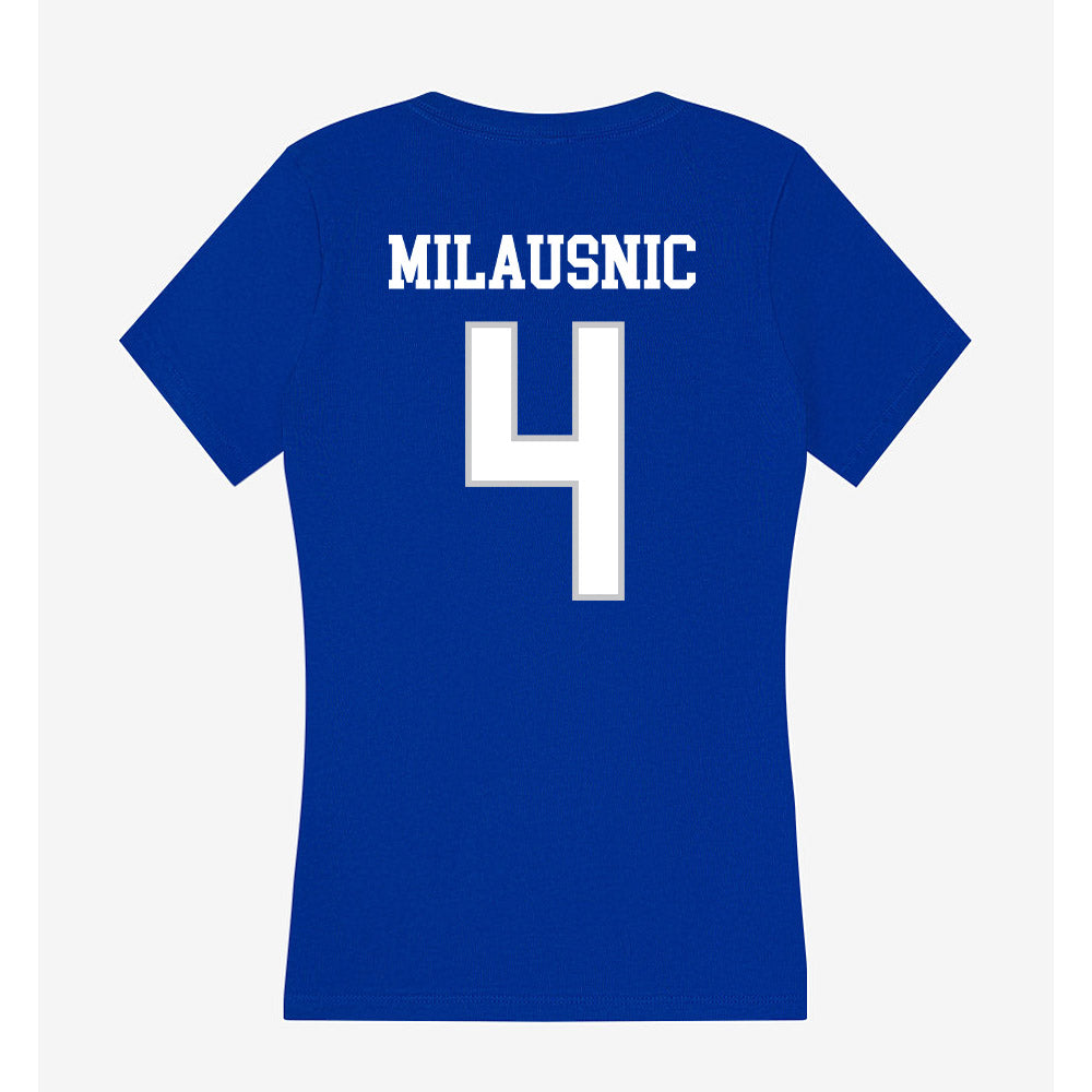 UNC Asheville - NCAA Women's Basketball : Riley Milausnic - Women's V-Neck T-Shirt-1