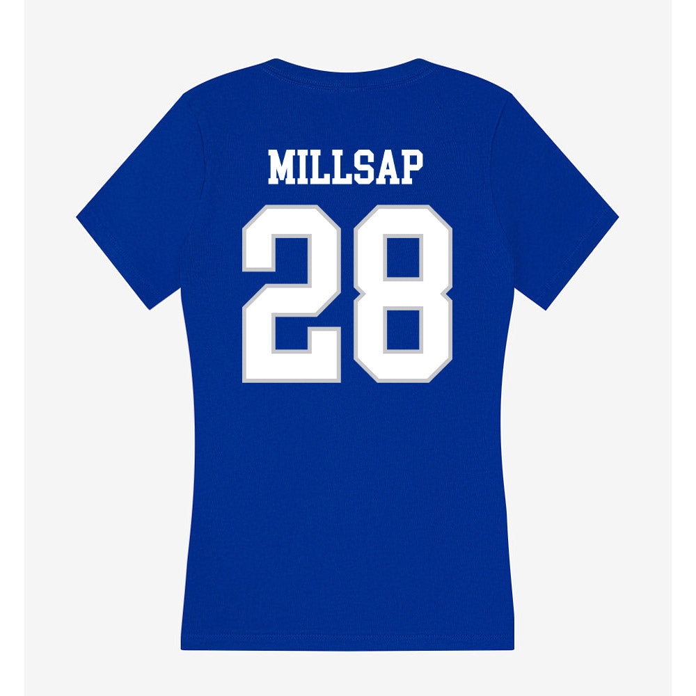 UNC Asheville - NCAA Baseball : Gunner Millsap - Women's V-Neck T-Shirt-1