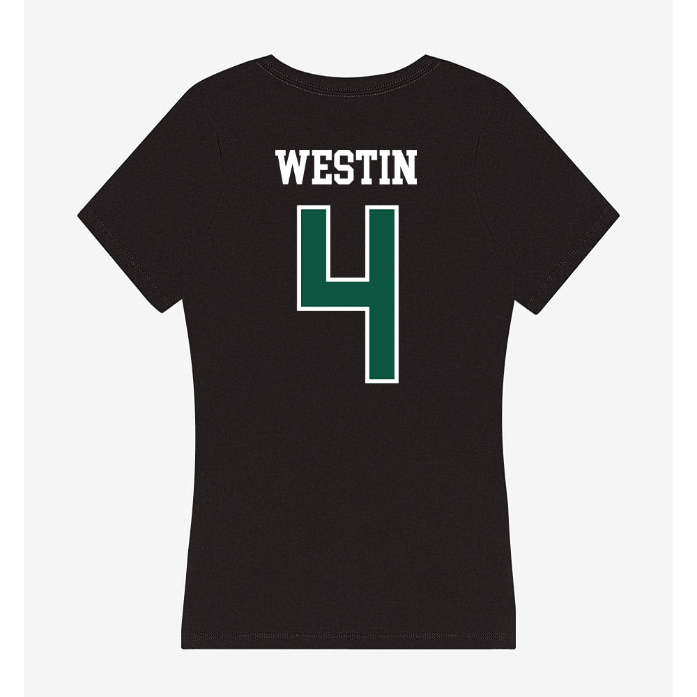 UW Green Bay - NCAA Women's Basketball : Maren Westin - Women's V-Neck T-Shirt-1