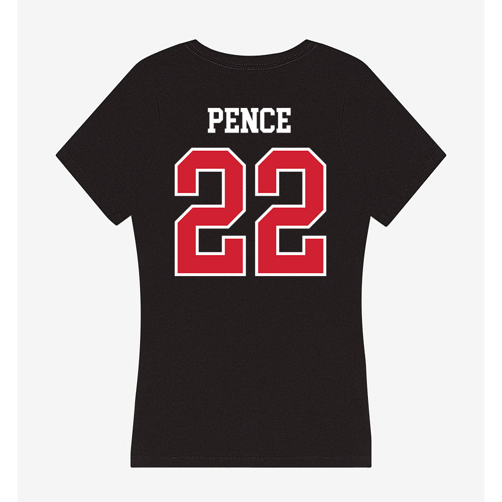Illinois State - NCAA Men's Basketball : Ty Pence - Women's V-Neck T-Shirt-1