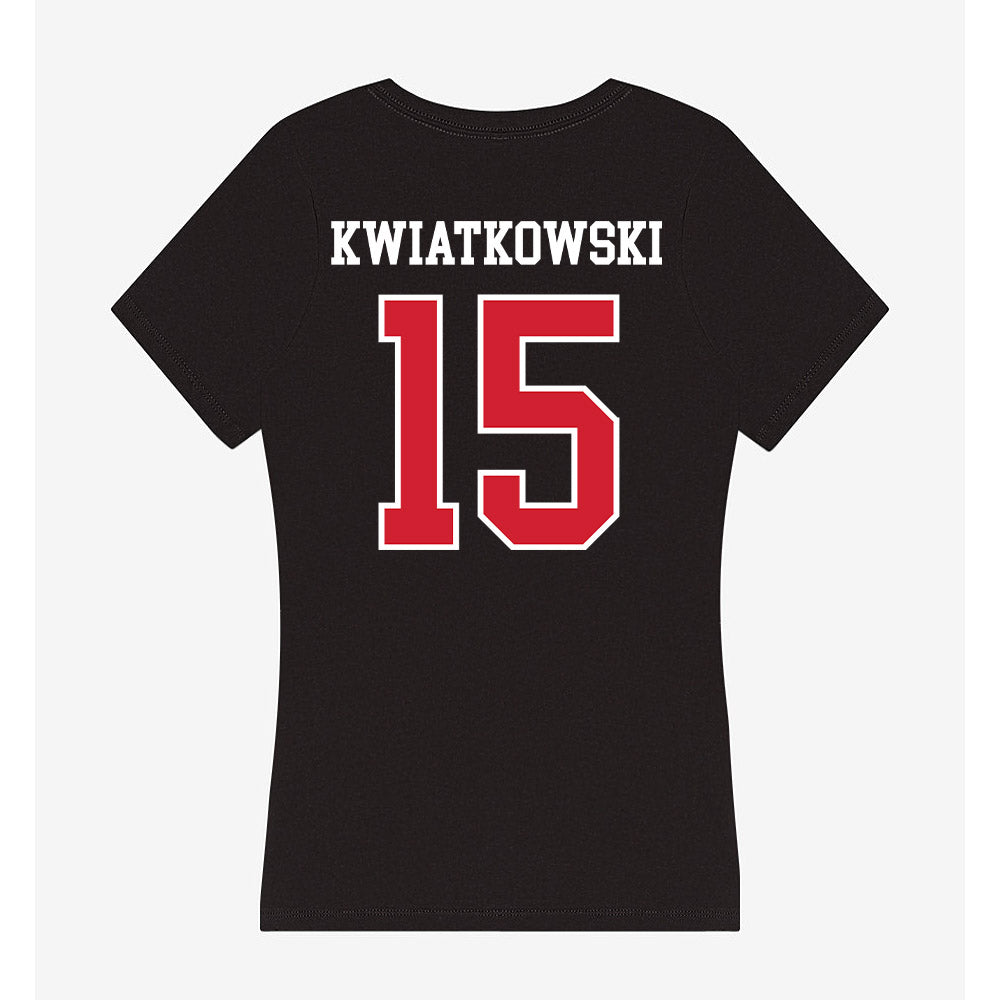 Illinois State - NCAA Football : Chase Kwiatkowski - Women's V-Neck T-Shirt-1