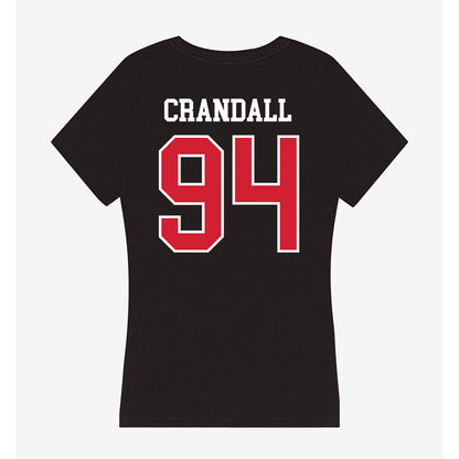 Illinois State - NCAA Football : Josh Crandall - Women's V-Neck T-Shirt-1