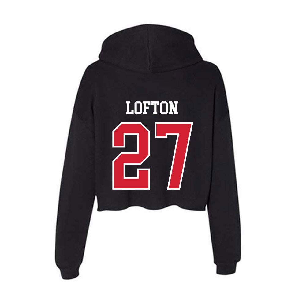 Illinois State - NCAA Football : Tyler Lofton - Women's Crop Fleece Hoodie-1