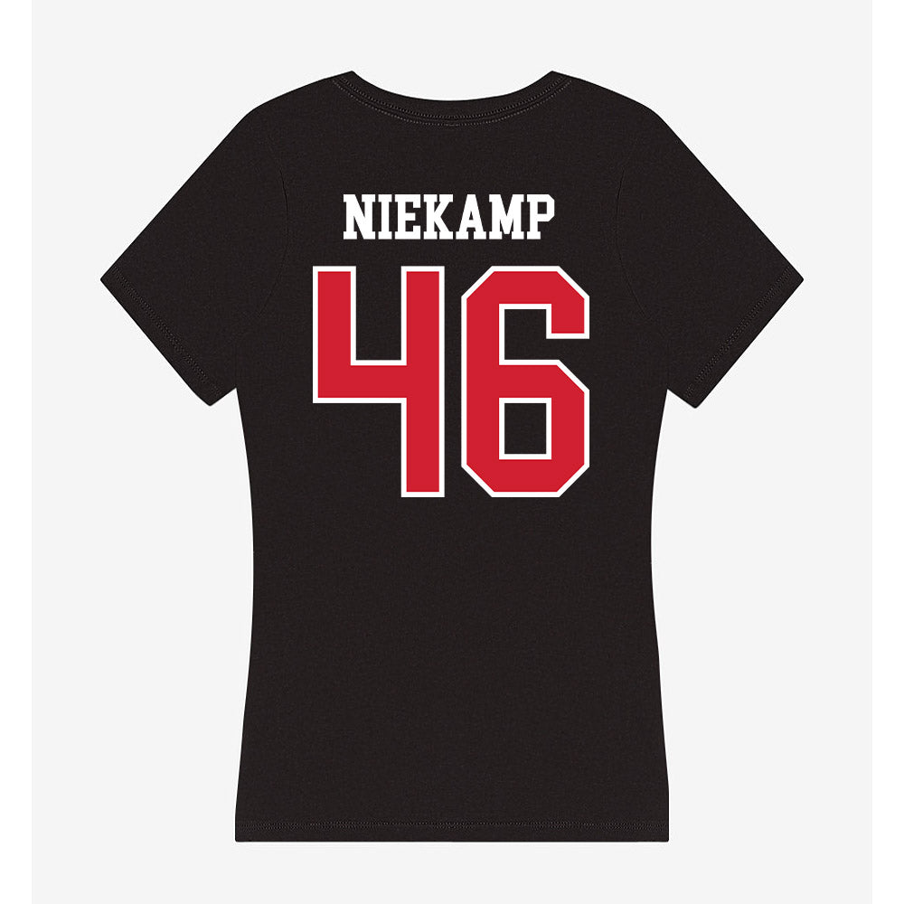 Illinois State - NCAA Football : Tye Niekamp - Women's V-Neck T-Shirt-1
