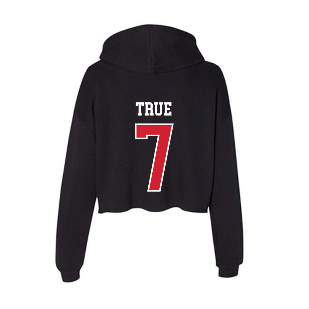 Illinois State - NCAA Football : Nick True - Women's Crop Fleece Hoodie-1