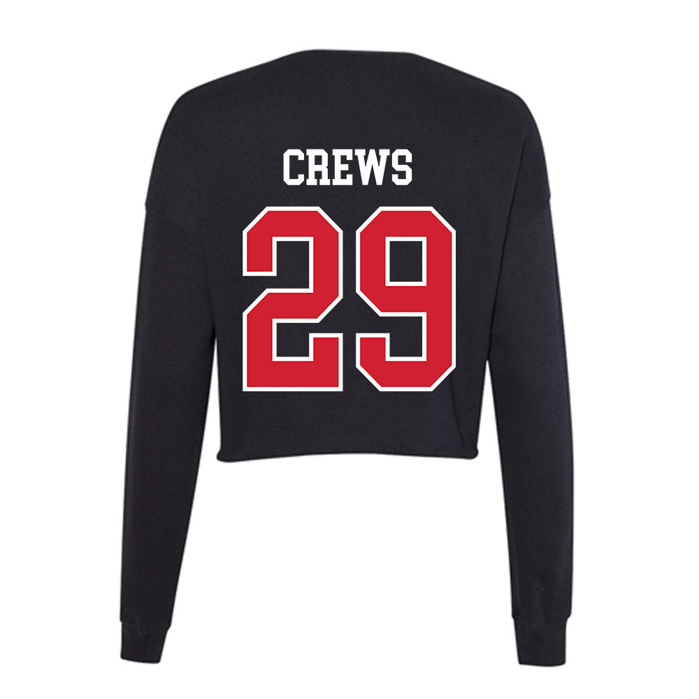 Illinois State - NCAA Football : Aidan Crews - Women's Cropped Crew Fleece-1