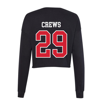 Illinois State - NCAA Football : Aidan Crews - Women's Cropped Crew Fleece-1