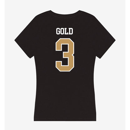 Oakland - NCAA Women's Basketball : Layla Gold - Women's V-Neck T-Shirt-1