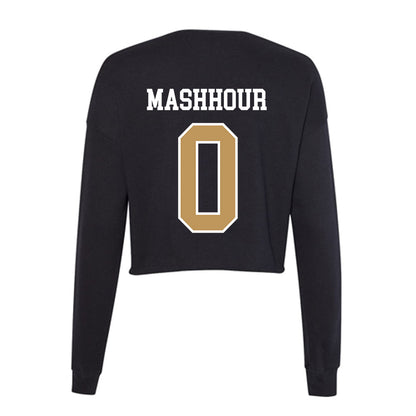 Oakland - NCAA Men's Basketball : Nassim Mashhour - Women's Cropped Crew Fleece-1