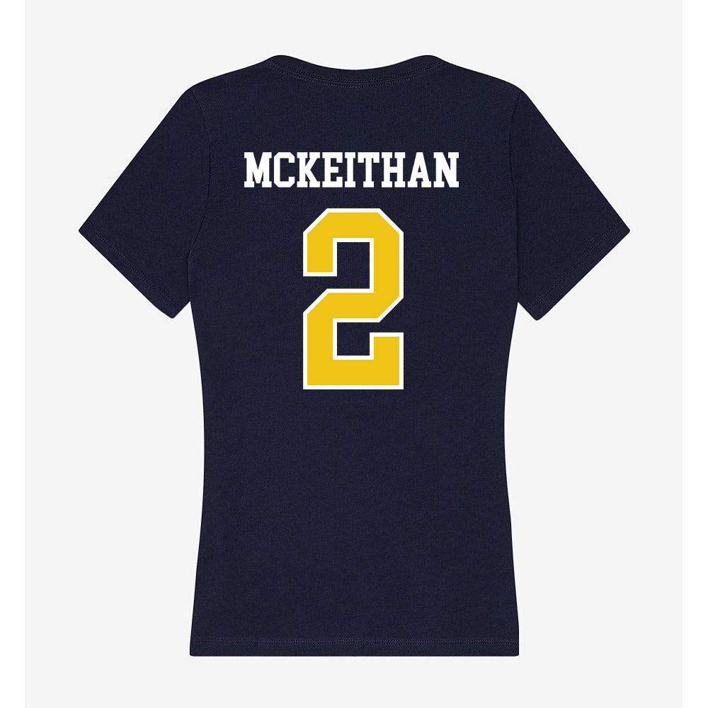 La Salle - NCAA Men's Basketball : Corey McKeithan - Women's V-Neck T-Shirt-1